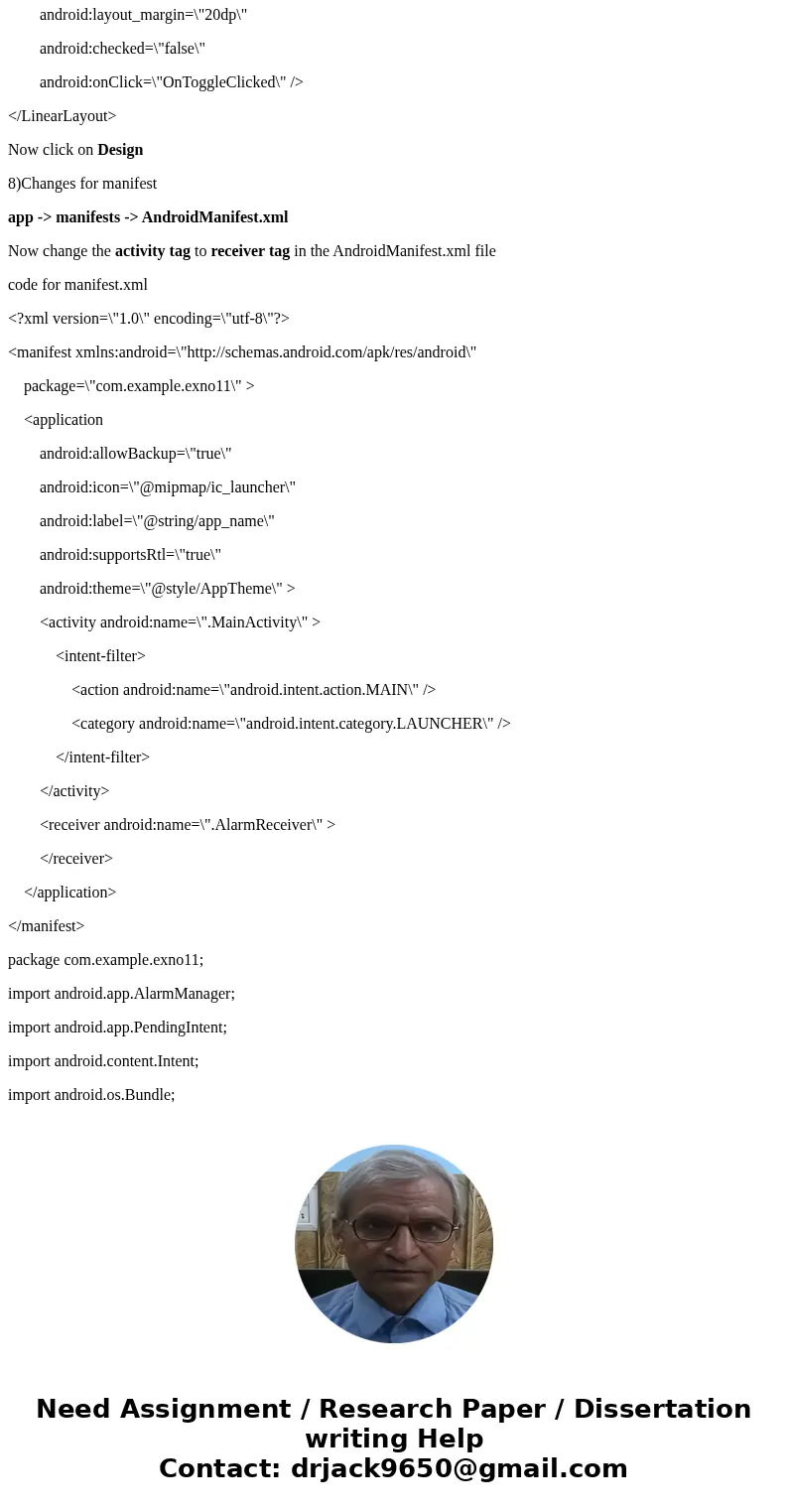 I am writing an android application which is an alarm clock, and I need assistance on this part. Add a new, one-time or recursive (allow users to select) alarm  I am writing an android application which is an alarm clock, and I need assistance on this part. Add a new, one-time or recursive (allow users to select) alarm