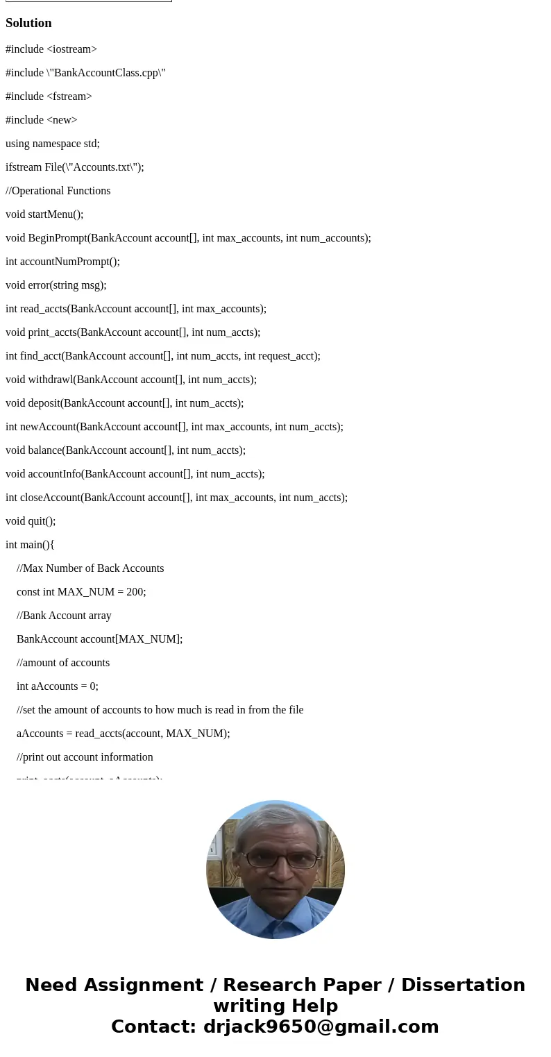 I need help with this. My first code kind of works, but it isn\'t showing the balance after each transaction. Develop a banking program using an Account class.  I need help with this. My first code kind of works, but it isn\'t showing the balance after each transaction. Develop a banking program using an Account class.