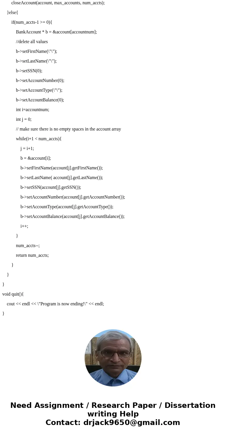 I need help with this. My first code kind of works, but it isn\'t showing the balance after each transaction. Develop a banking program using an Account class.  I need help with this. My first code kind of works, but it isn\'t showing the balance after each transaction. Develop a banking program using an Account class.
