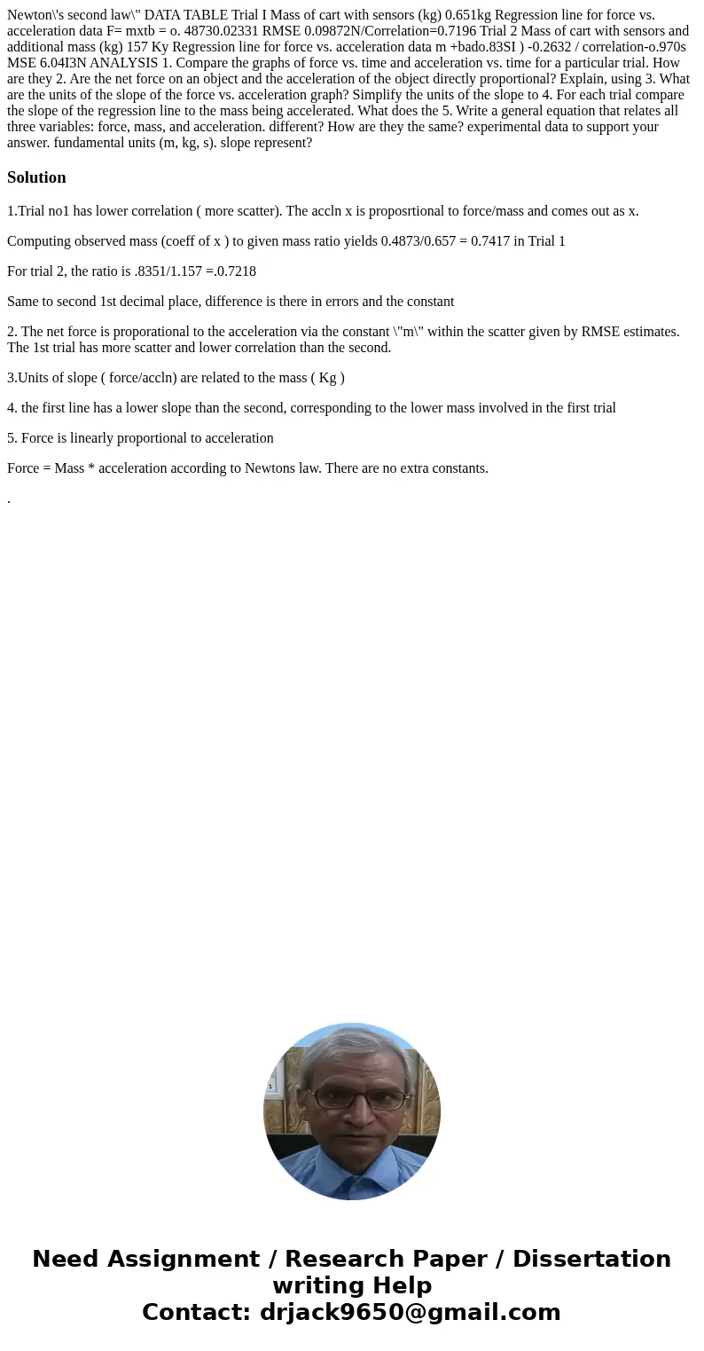  Newton\'s second law\