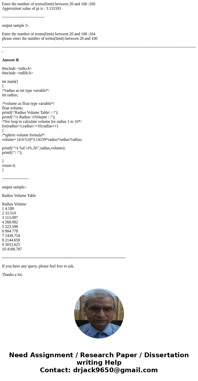 Please write code for following C program The value of pi (pi) can be estimated by the following formula: pi = 4 - 4/3 + 4/5 - 4/7 4/9 - 4/11 + ... Write a prog Please write code for following C program The value of pi (pi) can be estimated by the following formula: pi = 4 - 4/3 + 4/5 - 4/7 4/9 - 4/11 + ... Write a prog