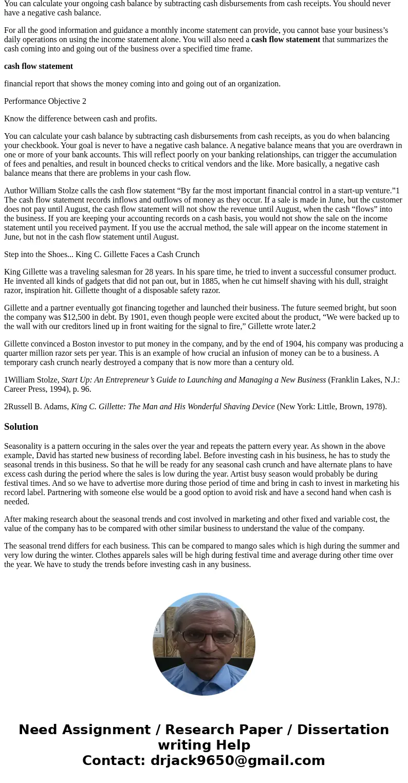 Seasonal Sales Instructions After reading Chapter 14, describe what you think the seasonality scenario would be for one year, for a business you could imagine s Seasonal Sales Instructions After reading Chapter 14, describe what you think the seasonality scenario would be for one year, for a business you could imagine s