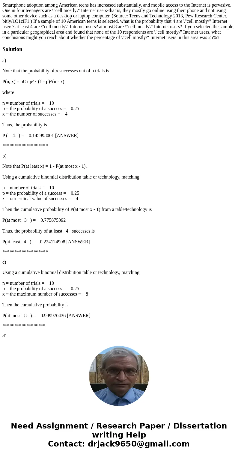  Smartphone adoption among American teens has increased substantially, and mobile access to the Internet is pervasive. One in four teenagers are \