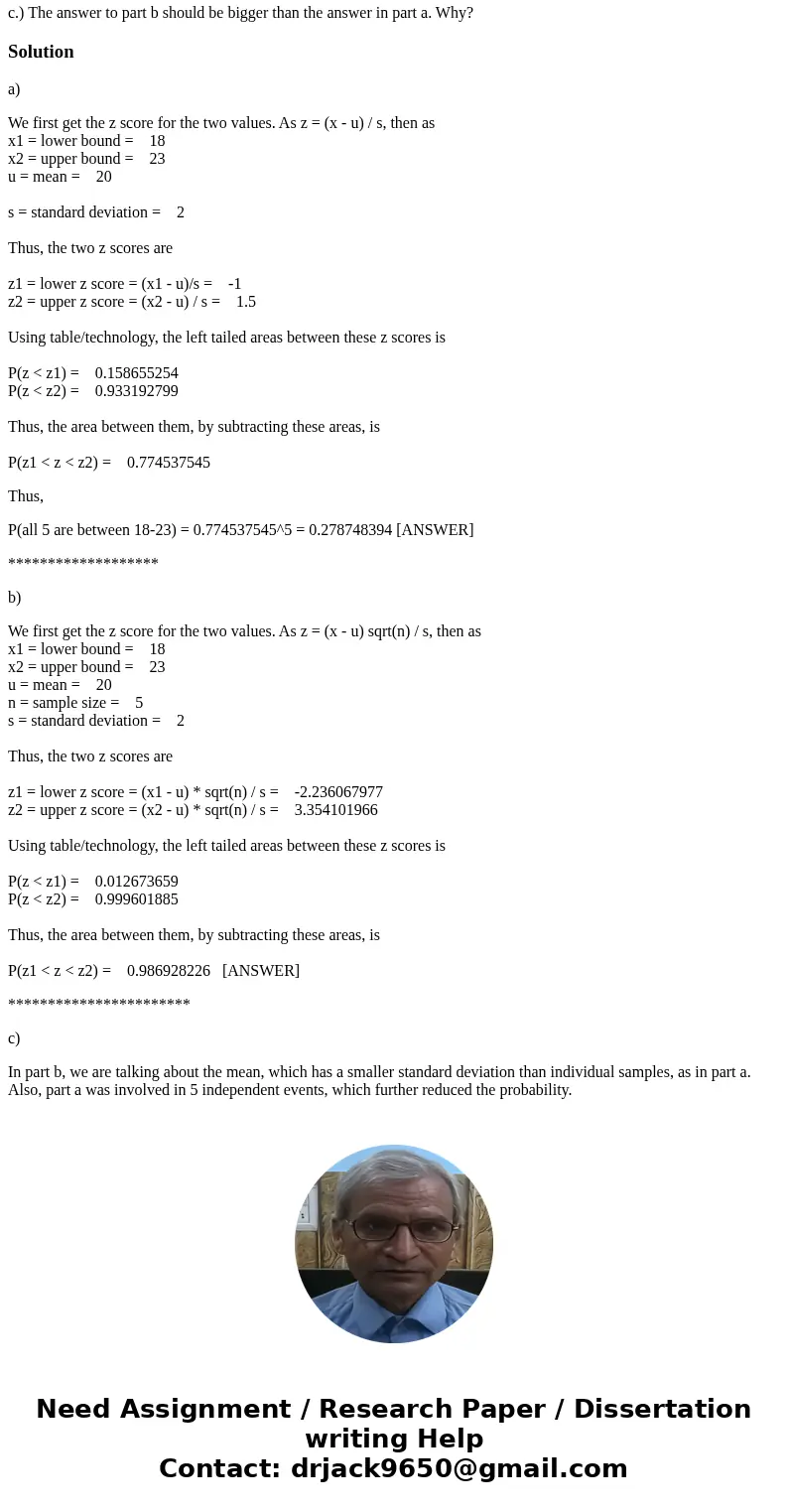 The diameter of a certain species of tree has a normal distribution with mean of 20 cm and standard deviation of 2 cm. A random sample of 5 such trees was drawn