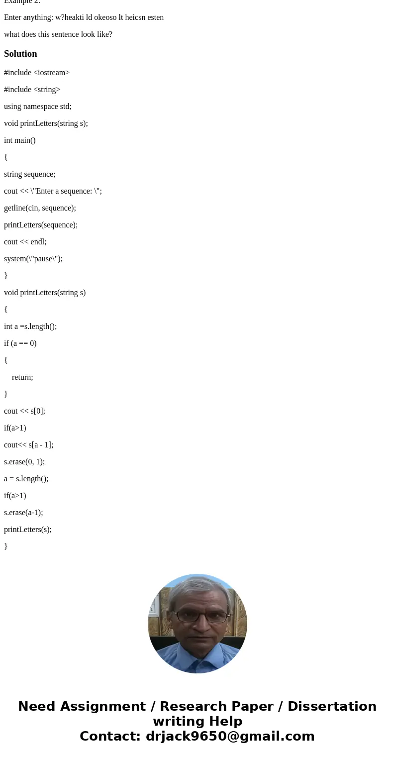 use C++: Part(A) String mash (recursion): Have a user input a string. Then display this string smashed up as follows: display the first character in the string, use C++: Part(A) String mash (recursion): Have a user input a string. Then display this string smashed up as follows: display the first character in the string,