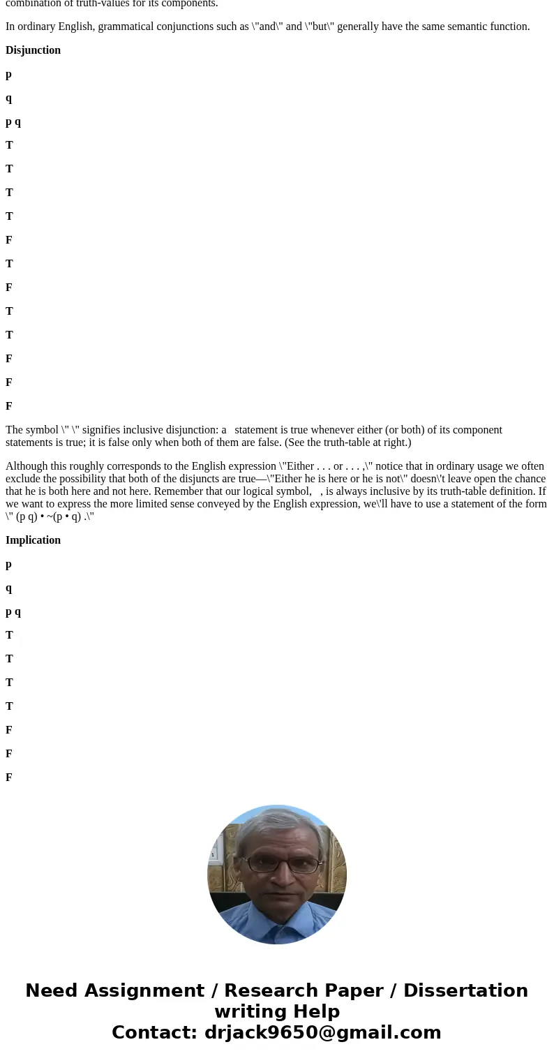 Write a symbolic argument that has at least three letter types and uses all five logical operators (~, v, *, >, and =). Then, complete a truth table to deter Write a symbolic argument that has at least three letter types and uses all five logical operators (~, v, *, >, and =). Then, complete a truth table to deter