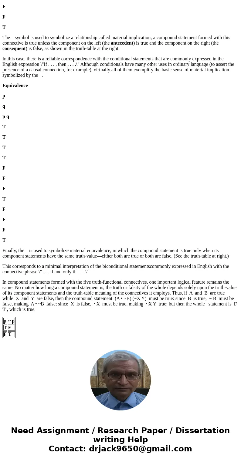 Write a symbolic argument that has at least three letter types and uses all five logical operators (~, v, *, >, and =). Then, complete a truth table to deter Write a symbolic argument that has at least three letter types and uses all five logical operators (~, v, *, >, and =). Then, complete a truth table to deter