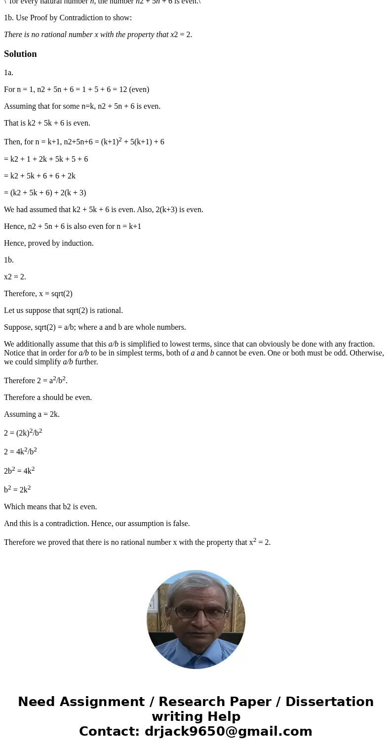 1a. Use \'proof by induction\' to show the following: \ 1a. Use \'proof by induction\' to show the following: \