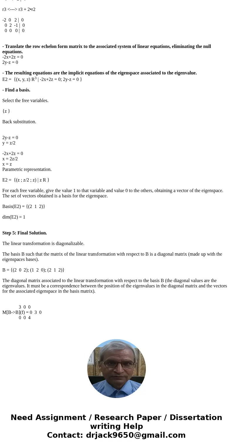 (6) Let T : V V be a diagonalizable linear transformation with characteristic polynomial (t 1)^2 (t + 0.5)(t 0.1)^2 . (a) Prove that linear transformation R = ( (6) Let T : V V be a diagonalizable linear transformation with characteristic polynomial (t 1)^2 (t + 0.5)(t 0.1)^2 . (a) Prove that linear transformation R = (
