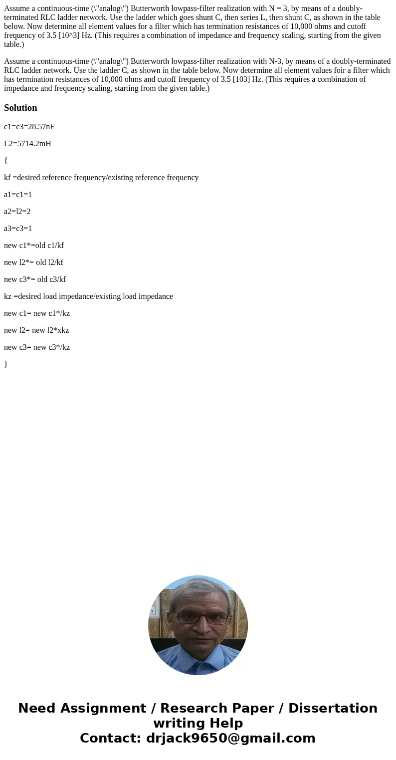 Assume a continuous-time (\ Assume a continuous-time (\