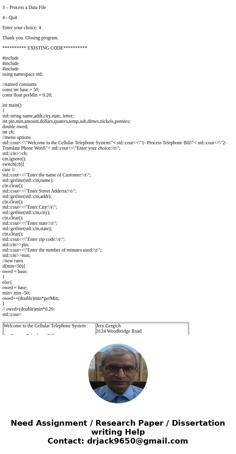 ****C++**** Please help stuck on part 3 of project Thank you!! ***Previous question did not have all my code*** For this part of the project, you will add the f ****C++**** Please help stuck on part 3 of project Thank you!! ***Previous question did not have all my code*** For this part of the project, you will add the f