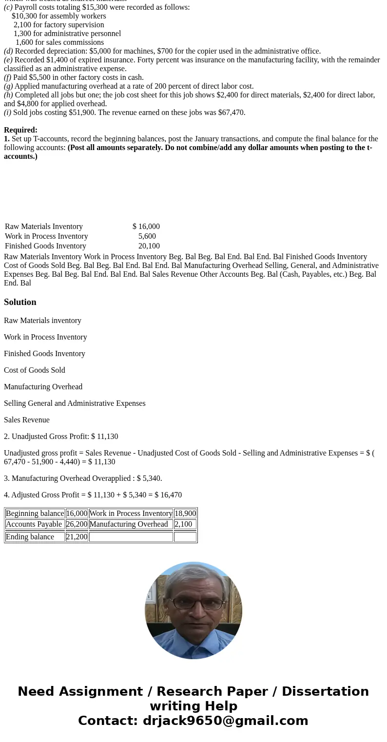 Christopher’s Custom Cabinet Company uses a job order cost system with overhead applied as a percentage of direct labor costs. Inventory balances at the beginni