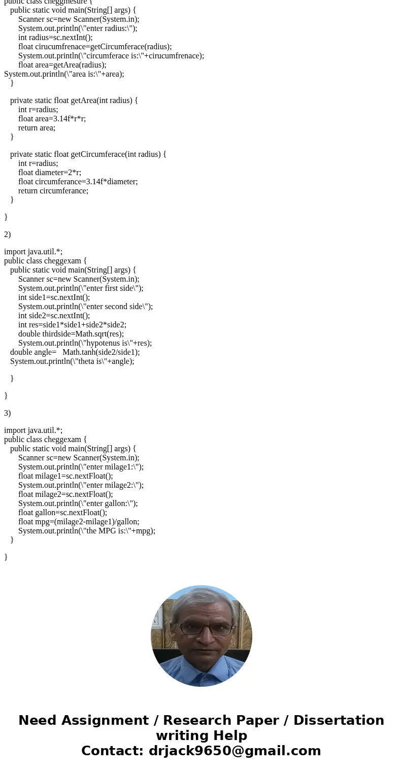 Create a program that ask for a radius of a circle and has the ability to return both the Area and Circumference - so methods called getArea() and getCircumfer  Create a program that ask for a radius of a circle and has the ability to return both the Area and Circumference - so methods called getArea() and getCircumfer