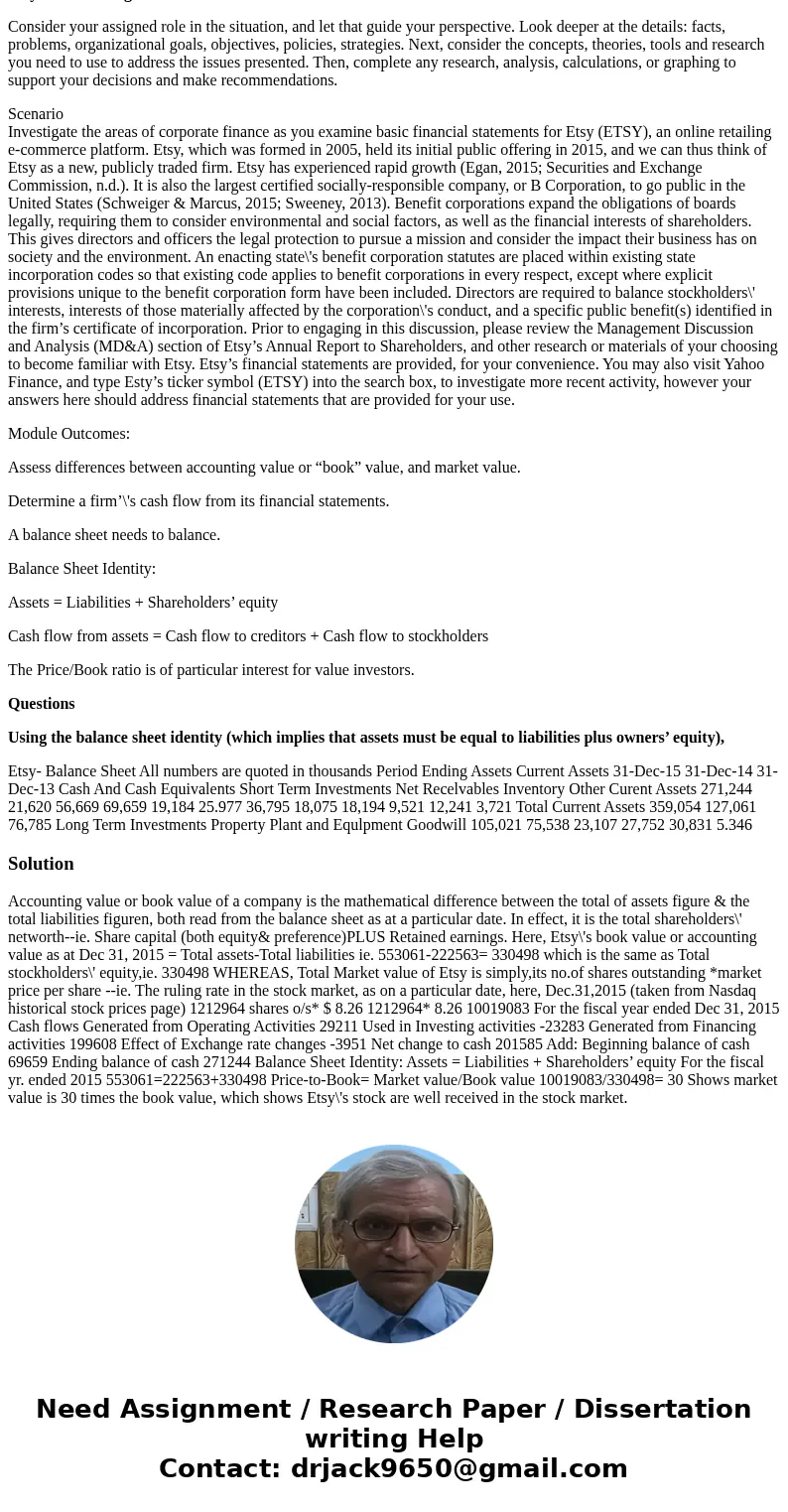 Etsy and the Long-Haul Consider your assigned role in the situation, and let that guide your perspective. Look deeper at the details: facts, problems, organizat Etsy and the Long-Haul Consider your assigned role in the situation, and let that guide your perspective. Look deeper at the details: facts, problems, organizat