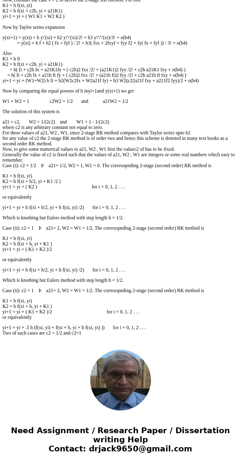 Find a formula to calculate the number of non-zero parameter in the method of runga kutta nth order. Write use in terms of n, the formula depends. SolutionRung  Find a formula to calculate the number of non-zero parameter in the method of runga kutta nth order. Write use in terms of n, the formula depends. SolutionRung