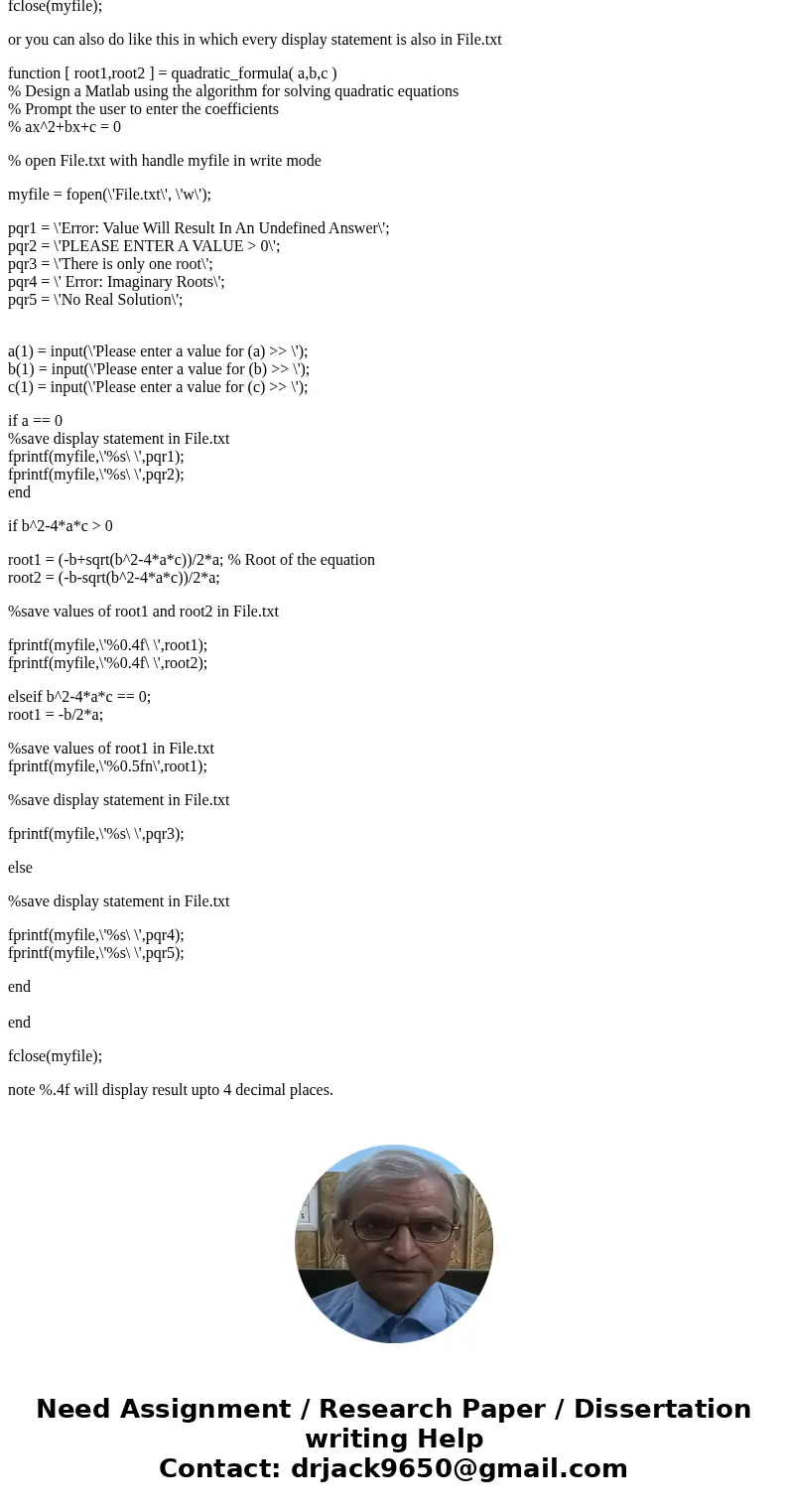 how to create a .txt file of output for a program in Matlab \ how to create a .txt file of output for a program in Matlab \