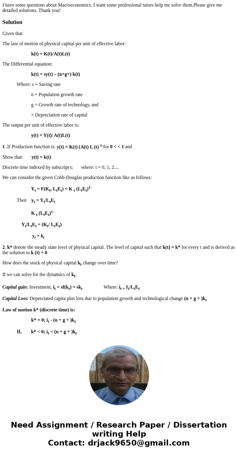 I have some questions about Macroeconomics. I want some professional tutors help me solve them.Please give me detailed solutions. Thank you!SolutionGiven that T I have some questions about Macroeconomics. I want some professional tutors help me solve them.Please give me detailed solutions. Thank you!SolutionGiven that T