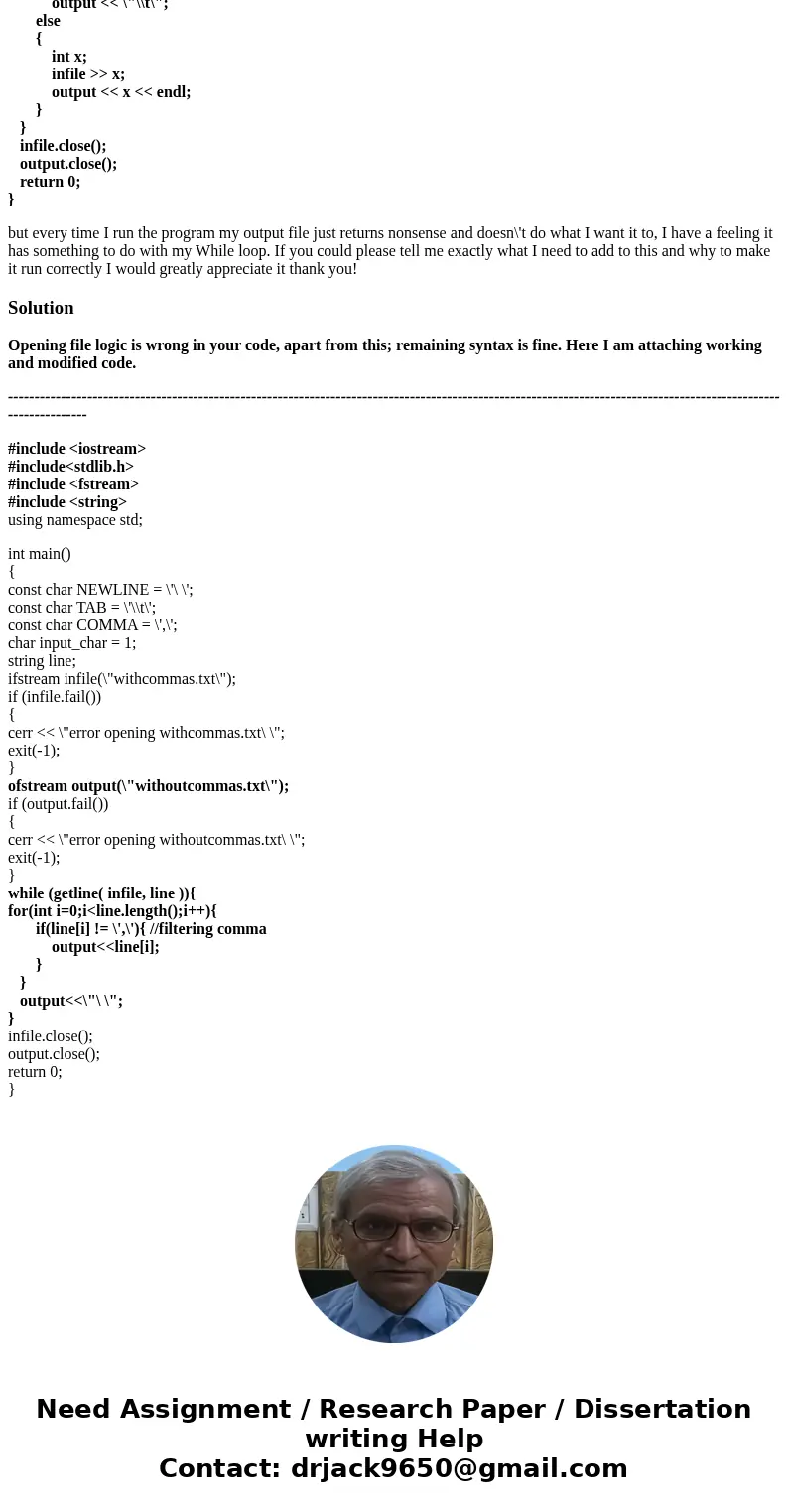 (in C++) I have to write a program that does the following: Write a program that reads a file containing only integers, but some of the integers have embedded c (in C++) I have to write a program that does the following: Write a program that reads a file containing only integers, but some of the integers have embedded c