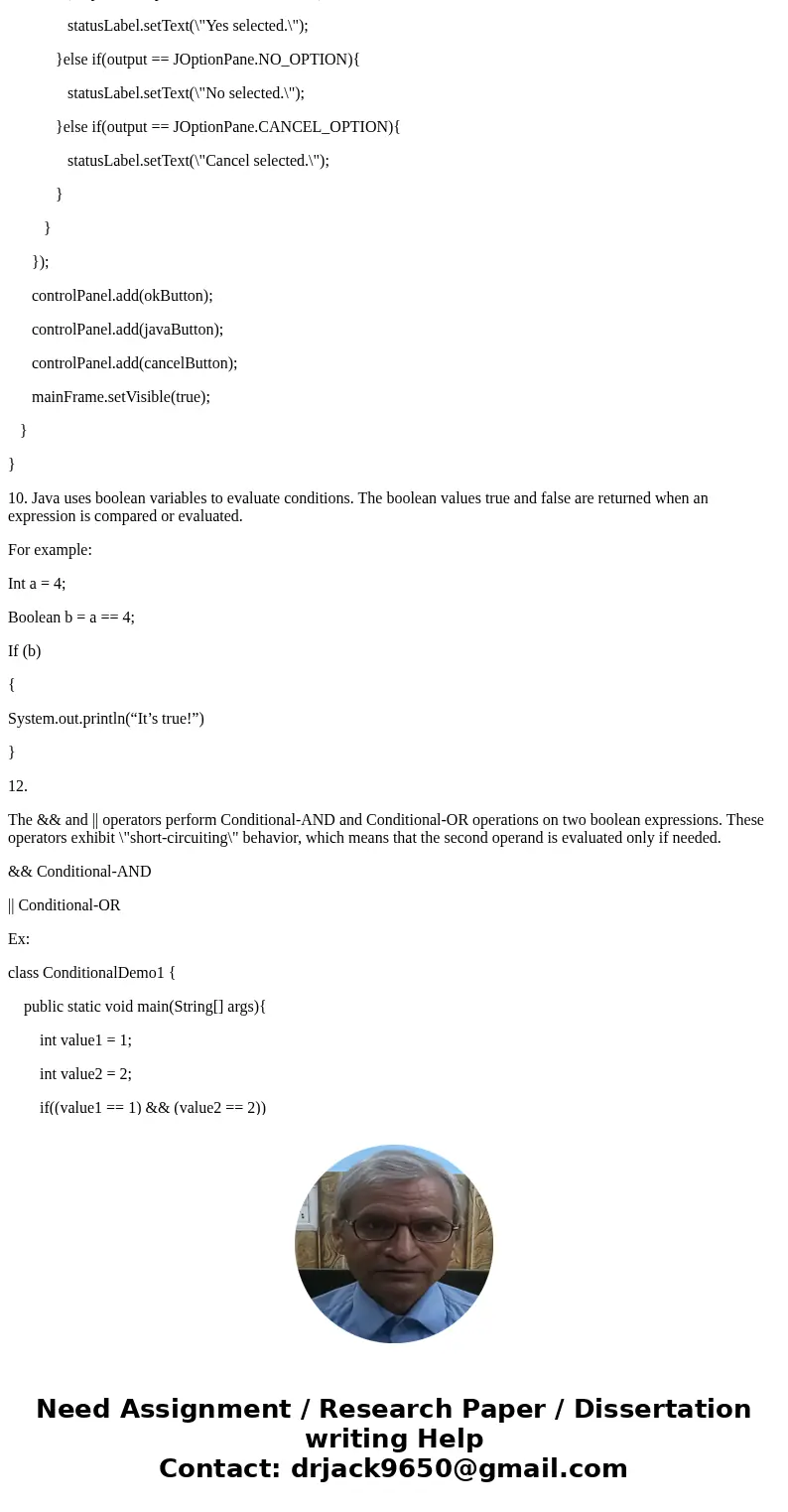 Java examples of each and defeintions 5. Strings Basic methods and operations. 6. Math Hint: random() 7. Scanner Demo the Scanner class. 8. JOptionPane Demo the Java examples of each and defeintions 5. Strings Basic methods and operations. 6. Math Hint: random() 7. Scanner Demo the Scanner class. 8. JOptionPane Demo the