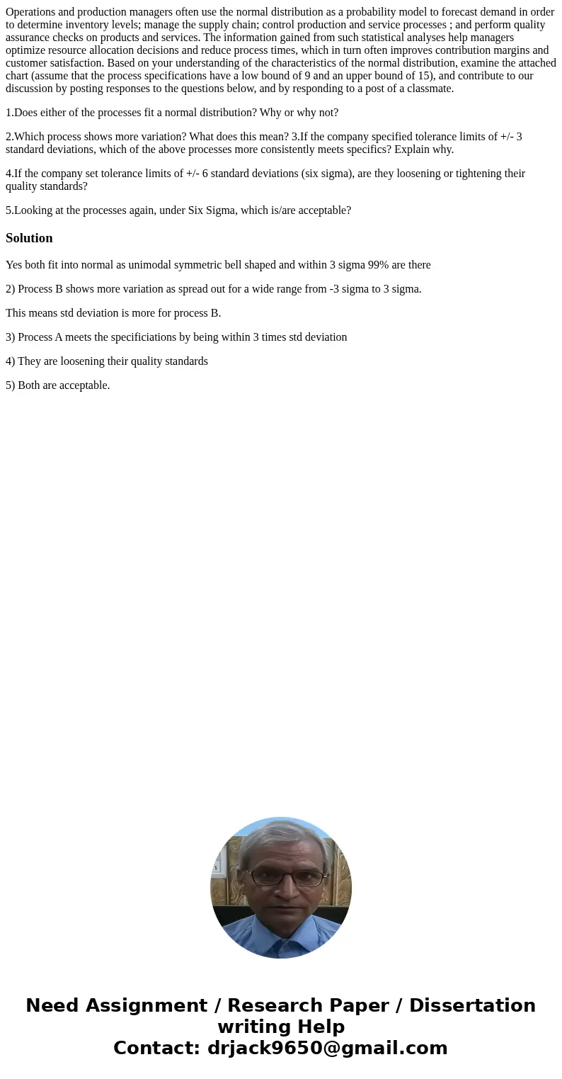 Operations and production managers often use the normal distribution as a probability model to forecast demand in order to determine inventory levels; manage th Operations and production managers often use the normal distribution as a probability model to forecast demand in order to determine inventory levels; manage th