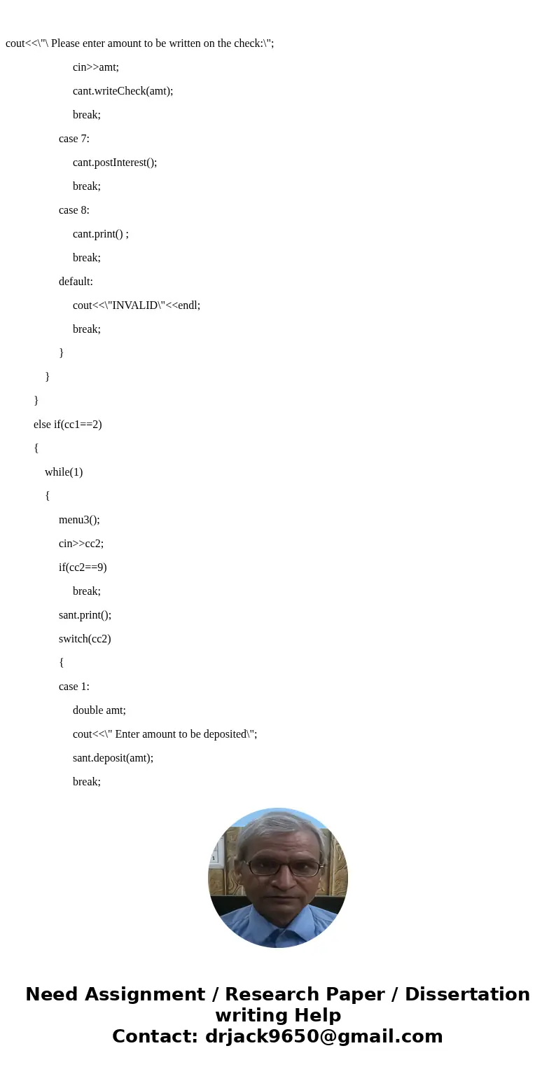 Please Help me make an output like this!!! Scroll down to bottom to see my header files and implementation files. I just need help with the test program. Someon Please Help me make an output like this!!! Scroll down to bottom to see my header files and implementation files. I just need help with the test program. Someon