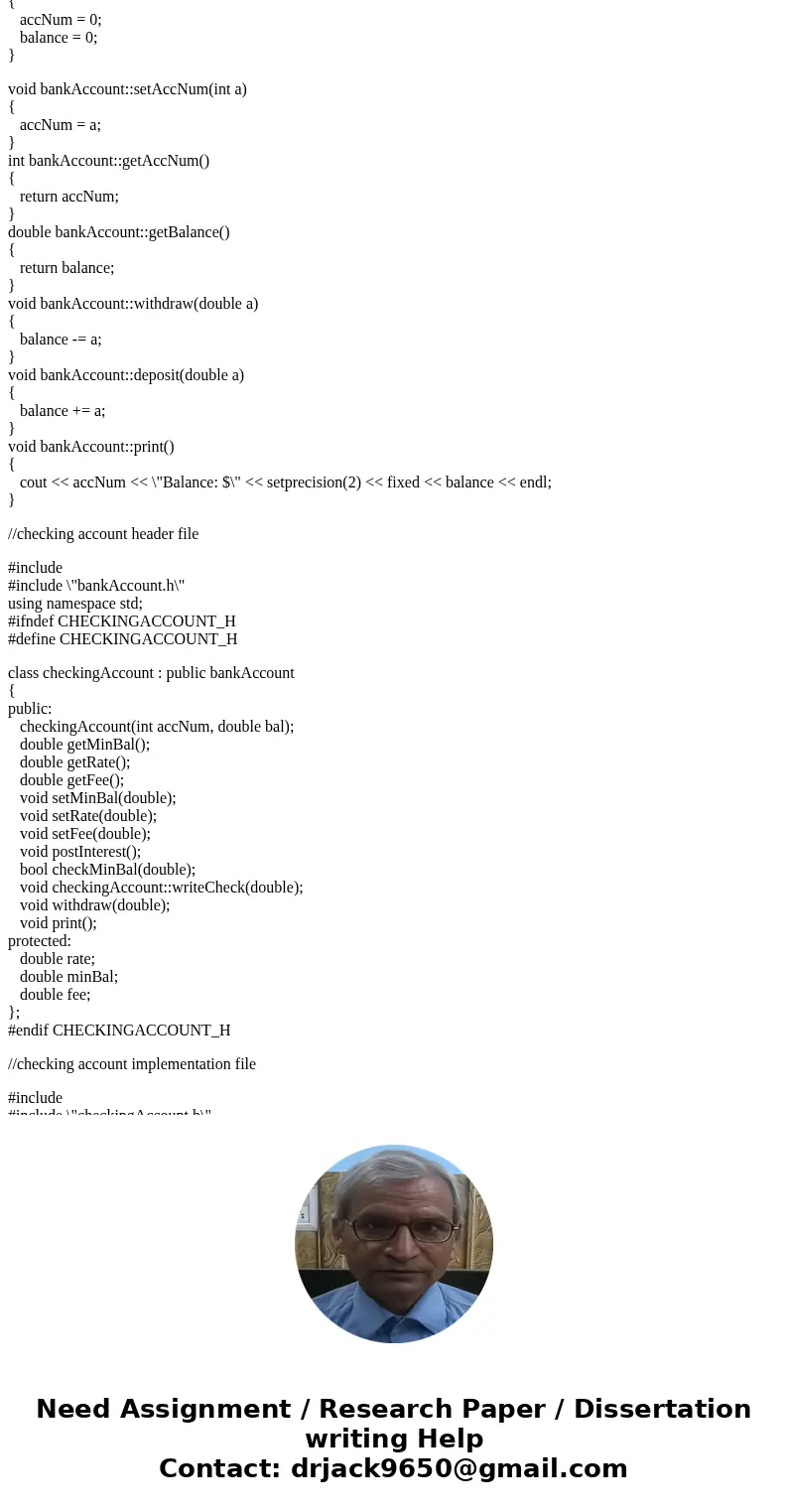 Please Help me make an output like this!!! Scroll down to bottom to see my header files and implementation files. I just need help with the test program. Someon Please Help me make an output like this!!! Scroll down to bottom to see my header files and implementation files. I just need help with the test program. Someon