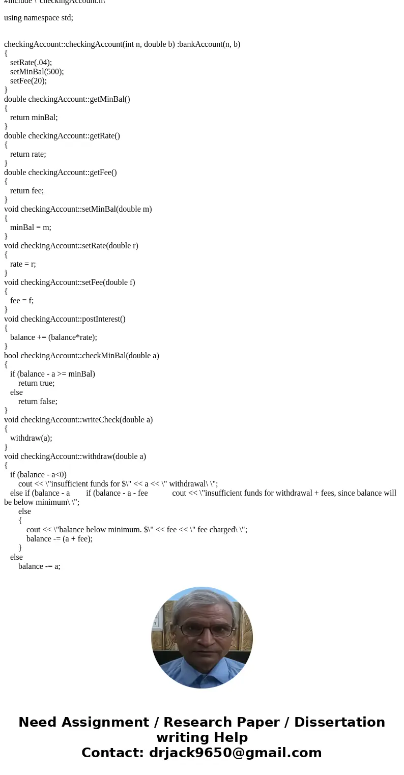 Please Help me make an output like this!!! Scroll down to bottom to see my header files and implementation files. I just need help with the test program. Someon Please Help me make an output like this!!! Scroll down to bottom to see my header files and implementation files. I just need help with the test program. Someon