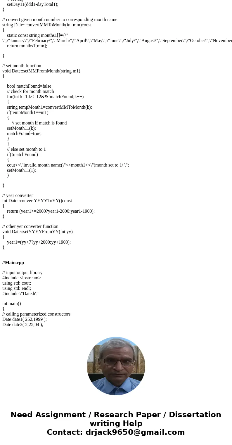 Please make a comment for all the codes Or explain this program code!! //Date.h #ifndef DateFormat #define DateFormat #include <string> using std::string