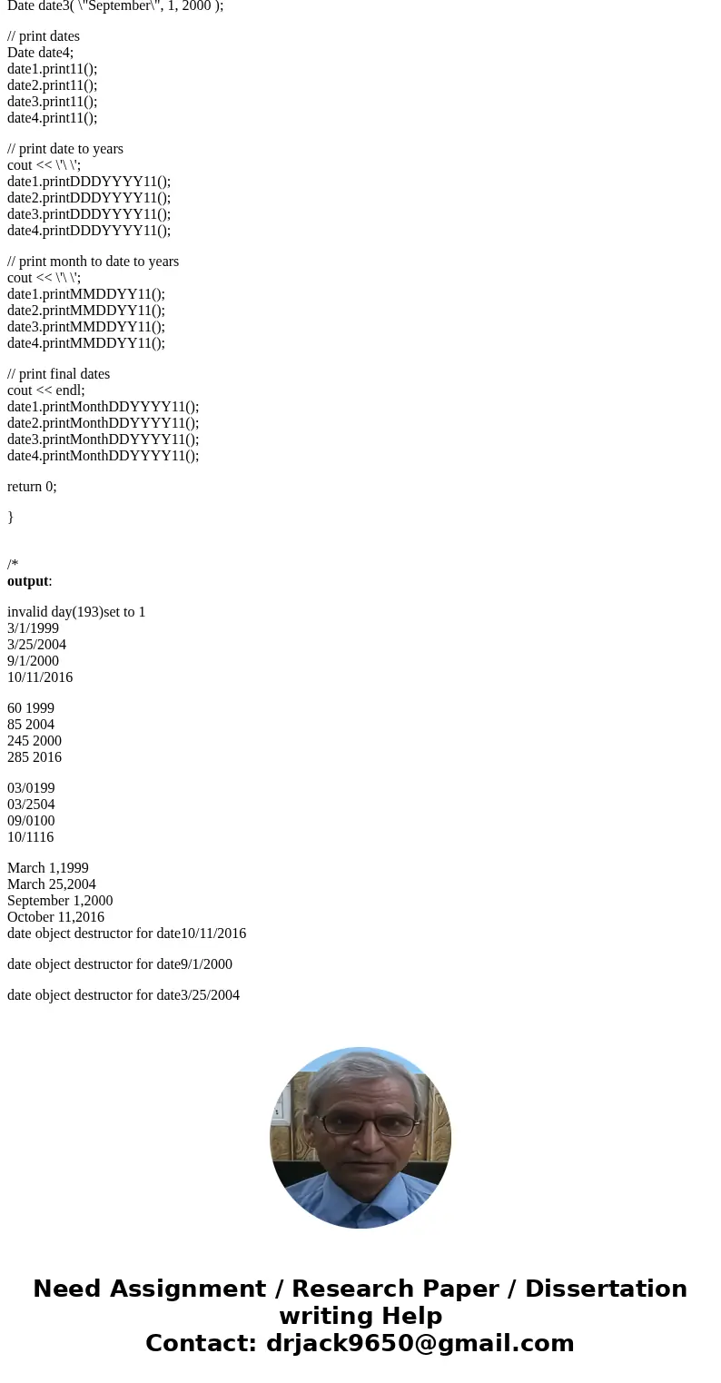  Please make a comment for all the codes Or explain this program code!! //Date.h #ifndef DateFormat #define DateFormat #include <string> using std::string