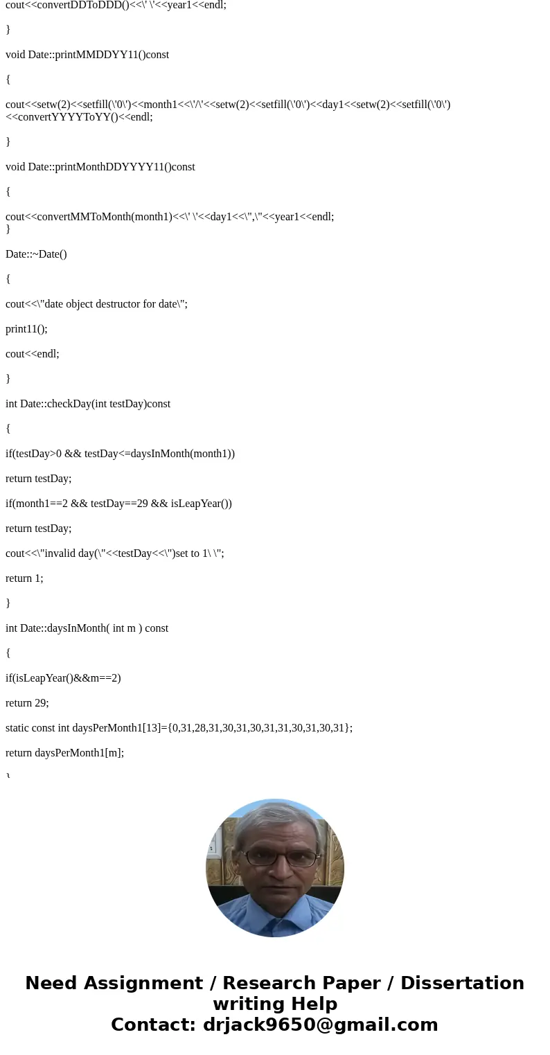  Please make a comment for all the codes Or explain this program code!! //Date.h #ifndef DateFormat #define DateFormat #include <string> using std::string