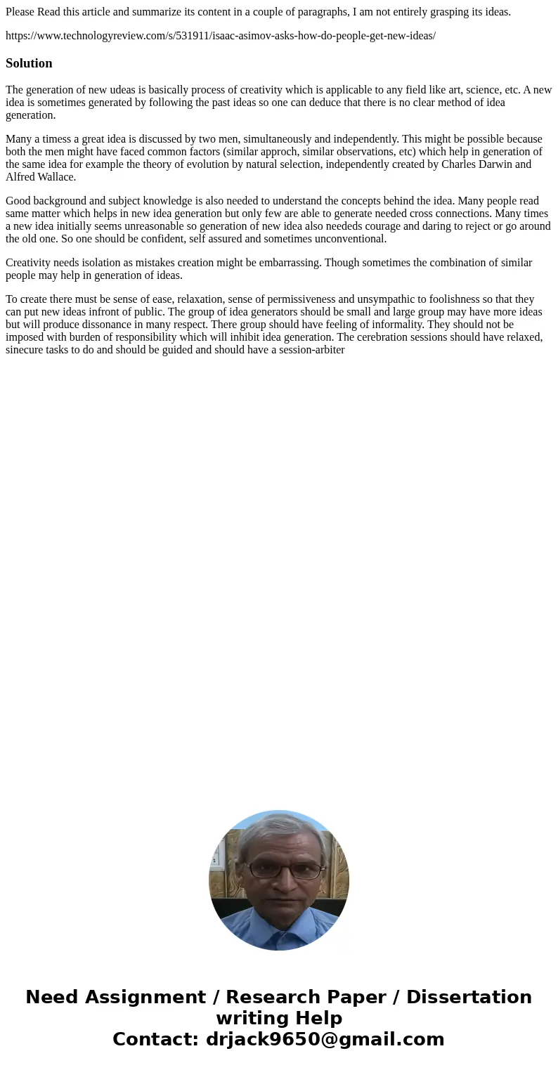 Please Read this article and summarize its content in a couple of paragraphs, I am not entirely grasping its ideas. https://www.technologyreview.com/s/531911/is Please Read this article and summarize its content in a couple of paragraphs, I am not entirely grasping its ideas. https://www.technologyreview.com/s/531911/is