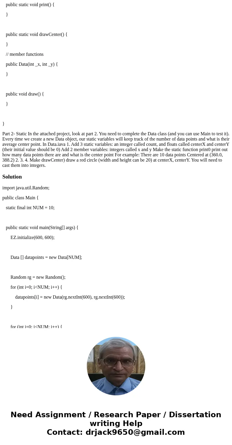 please send edited code Main.java package part2; import java.util.Random; public class Main { static final int NUM = 10; public static void main(String[] args) 