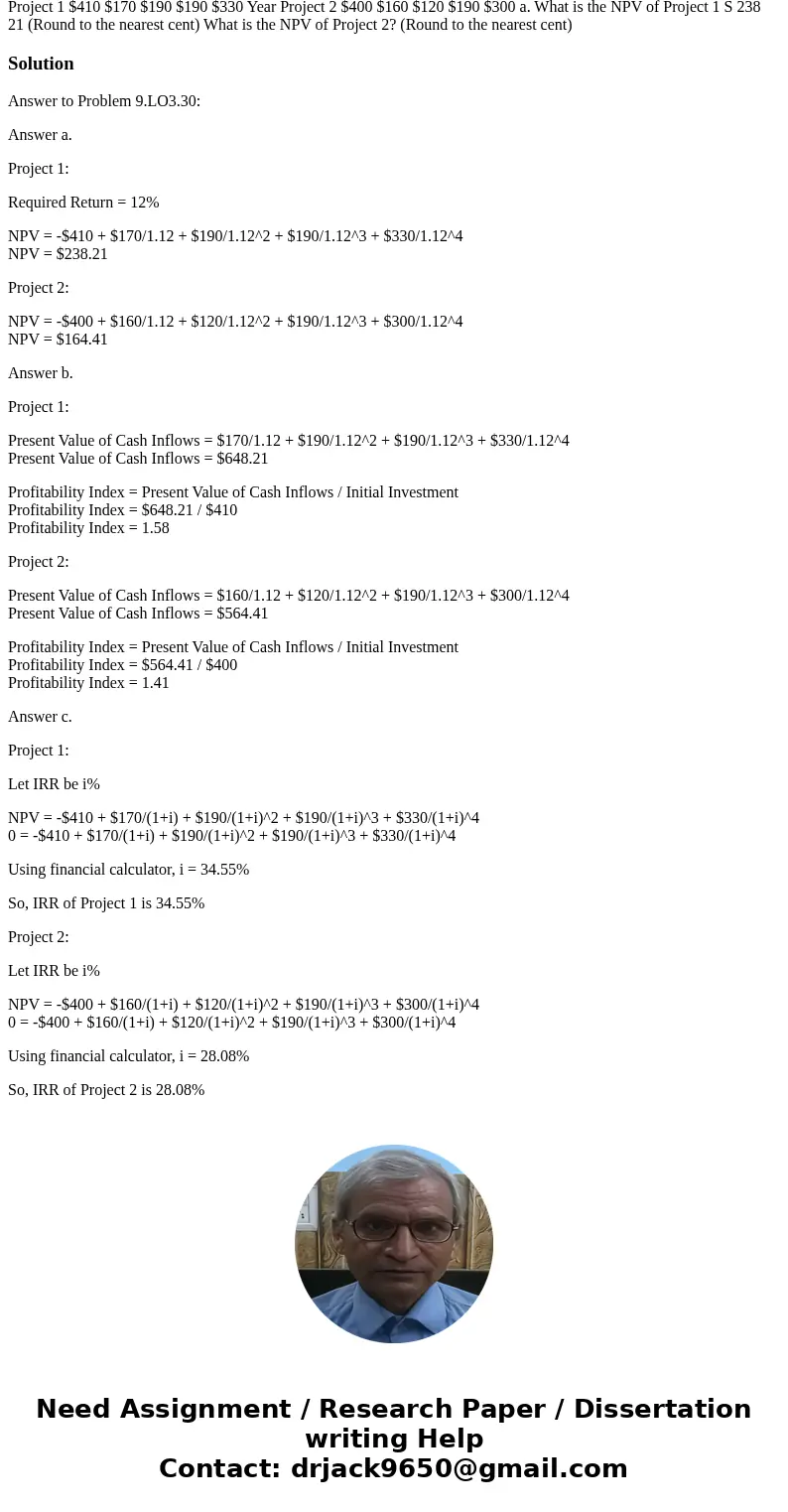 Problem 9.LO3.30 (similar to) E Question Heip NPV), (b) proftability index (Pl), and (e) intermal rate of retum (RR) for Projects 1 and 2 (cash flows shown bel  Problem 9.LO3.30 (similar to) E Question Heip NPV), (b) proftability index (Pl), and (e) intermal rate of retum (RR) for Projects 1 and 2 (cash flows shown bel