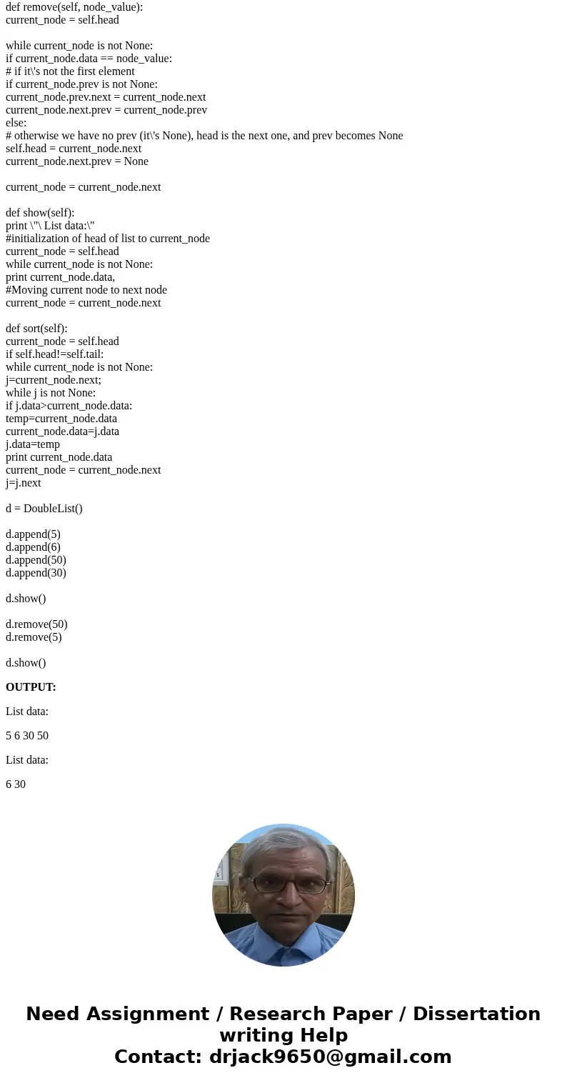 [Python] Implement a priority queue ADT using an unsorted doubly linked list.Solutionclass Node(object): #declaring node def __init__(self, data, prev, next): s