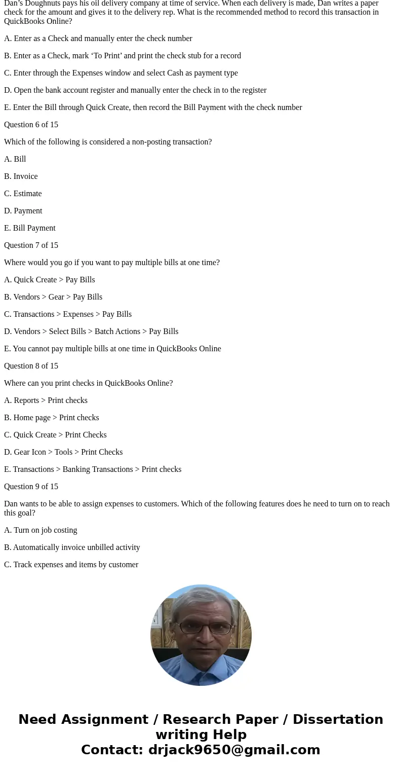 Question 1 of 15 Linsay’s Landscaping wants to make notes in QuickBooks each time she services a client to streamline the invoicing process at the end of the mo Question 1 of 15 Linsay’s Landscaping wants to make notes in QuickBooks each time she services a client to streamline the invoicing process at the end of the mo