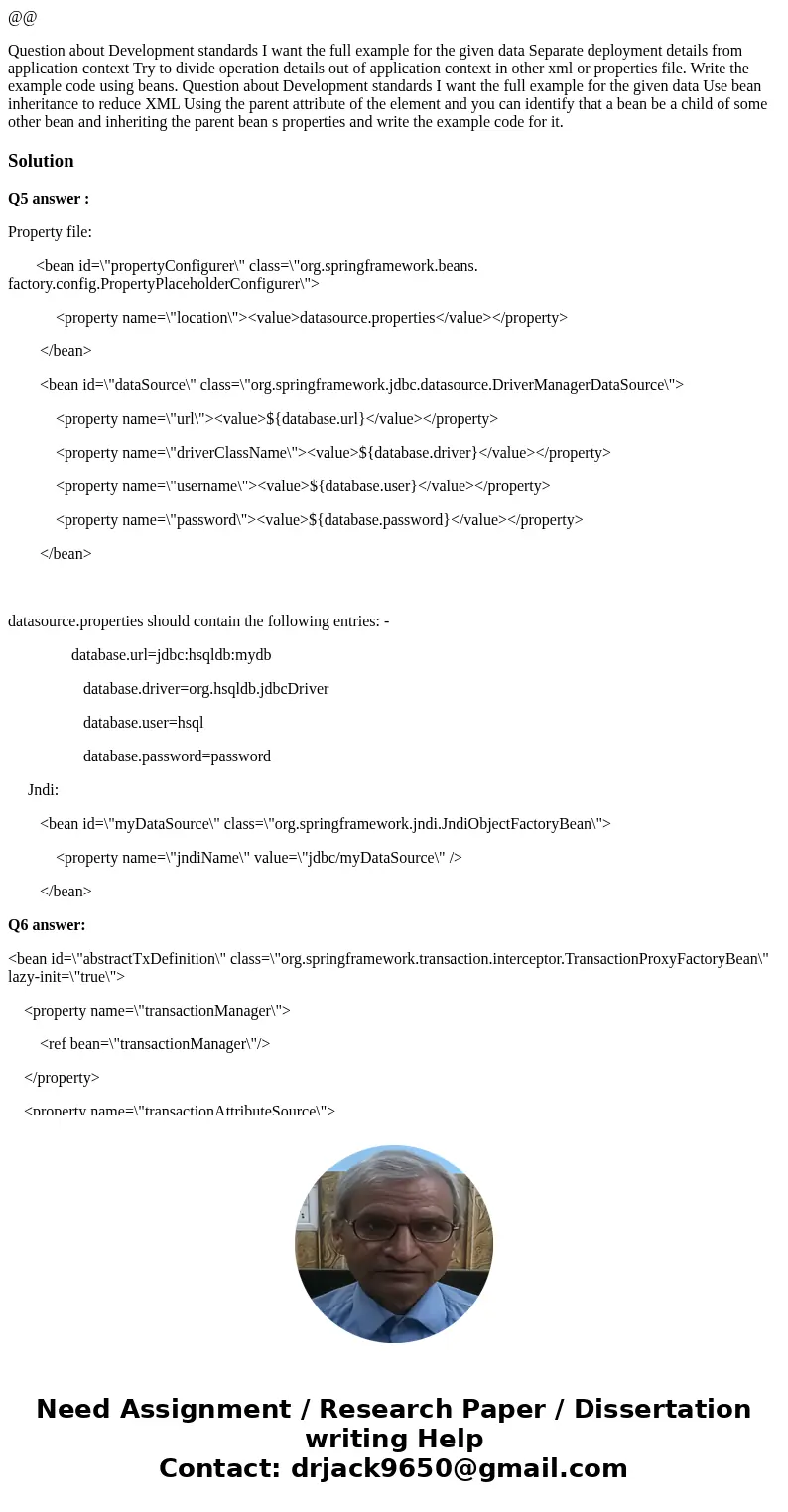 @@ Question about Development standards I want the full example for the given data Separate deployment details from application context Try to divide operation  @@ Question about Development standards I want the full example for the given data Separate deployment details from application context Try to divide operation