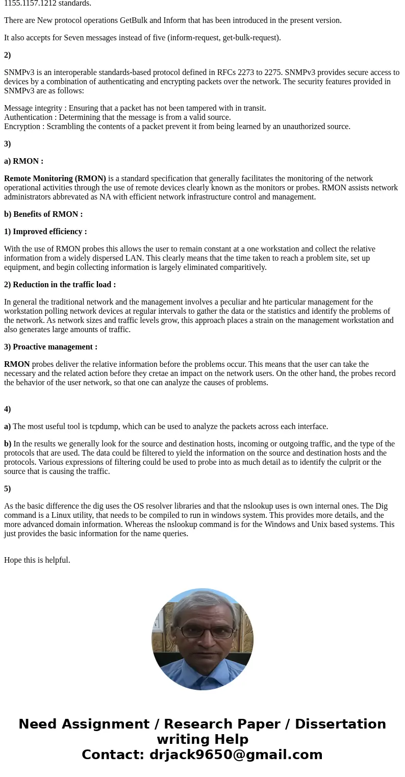 Question No. 1 What updates have been brought by snmpv2 to SNMPv1communication architecture?[2 marks] Question No. 2 How SNMPv3 enhances security compared to SN