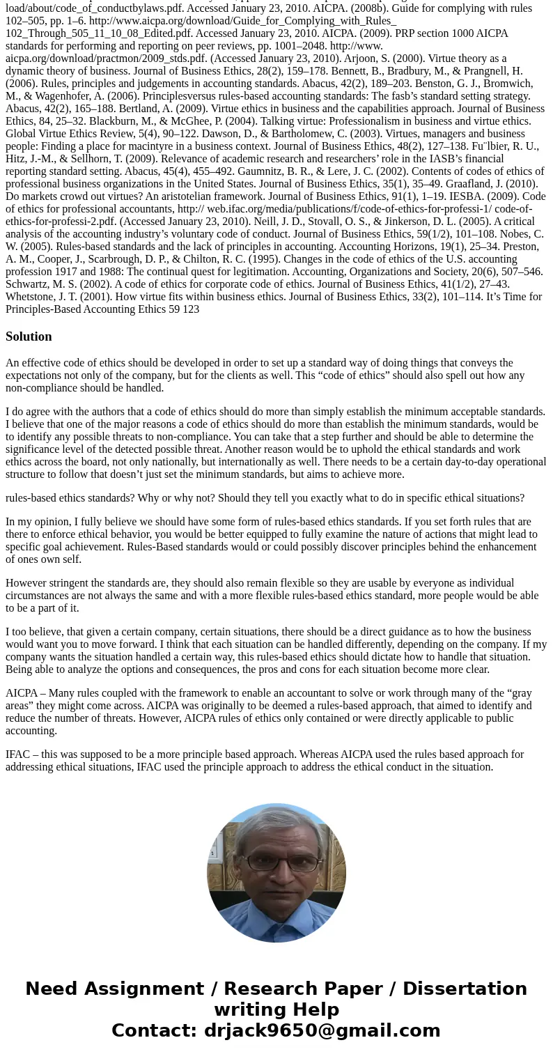 Read “It\'s Time for Principles-Based Accounting Ethics” which can be accessed through the DeVry online library. In 3-4 pages (12-pt type, double-spaced) answer Read “It\'s Time for Principles-Based Accounting Ethics” which can be accessed through the DeVry online library. In 3-4 pages (12-pt type, double-spaced) answer
