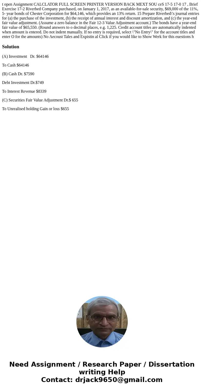 t open Assignment CALCLATOR FULL SCREEN PRINTER VERSION BACK MEXT SOU ceS 17-5 17-0 17 , Brief Exercise 17-2 Riverbed Company purchased, on January 1, 2017, as  t open Assignment CALCLATOR FULL SCREEN PRINTER VERSION BACK MEXT SOU ceS 17-5 17-0 17 , Brief Exercise 17-2 Riverbed Company purchased, on January 1, 2017, as