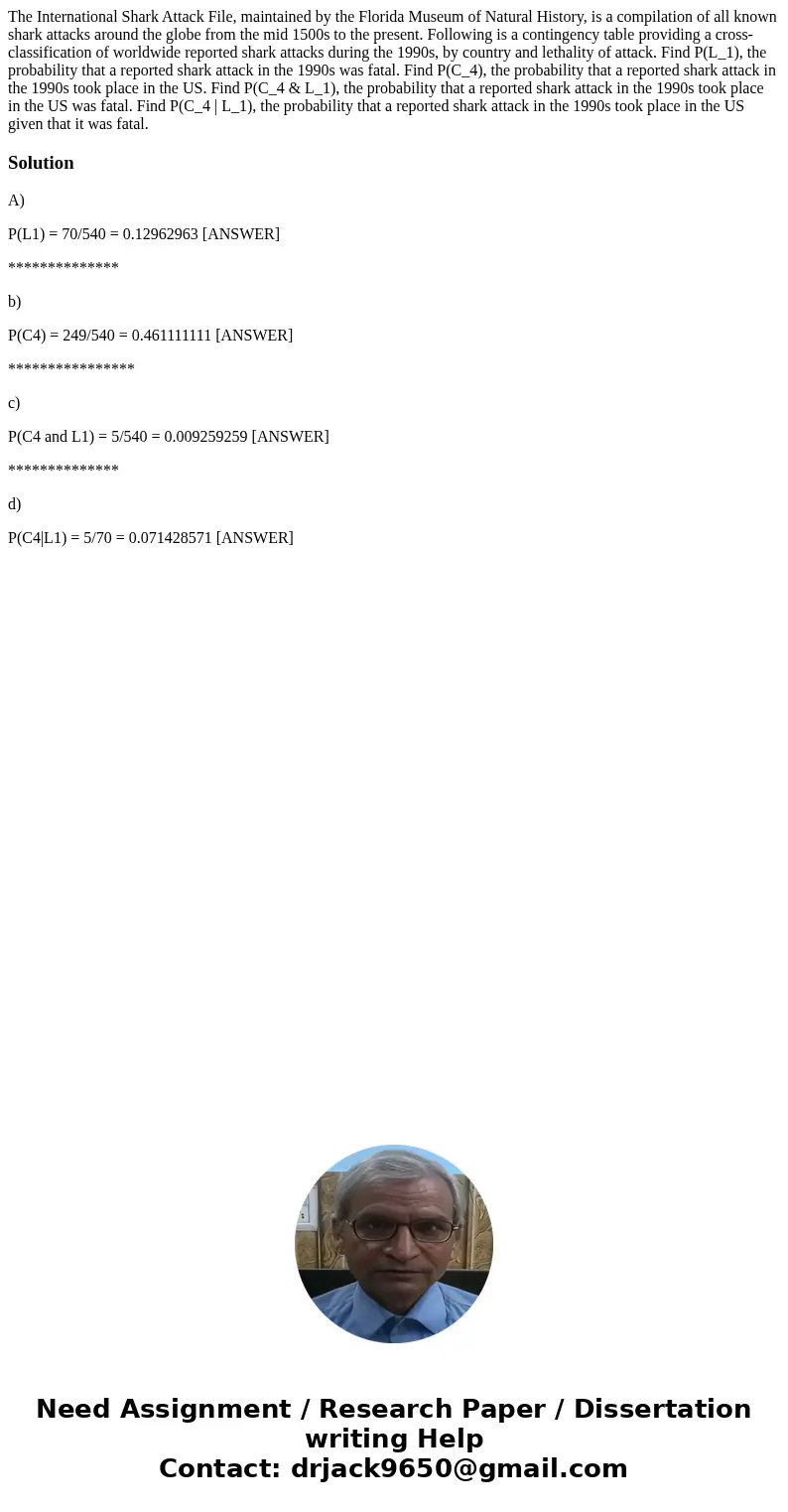 The International Shark Attack File, maintained by the Florida Museum of Natural History, is a compilation of all known shark attacks around the globe from the  The International Shark Attack File, maintained by the Florida Museum of Natural History, is a compilation of all known shark attacks around the globe from the