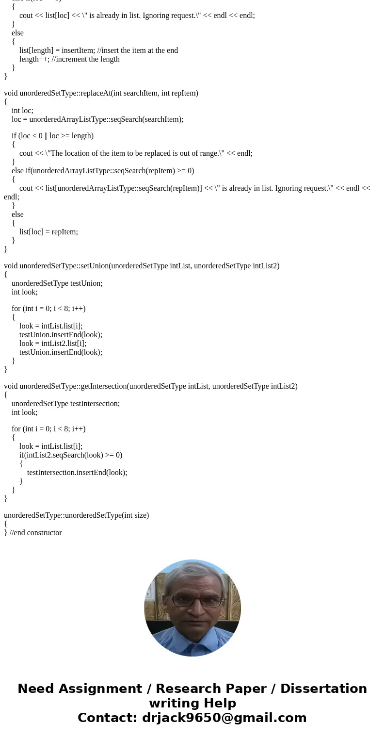 (Unordered Sets) As explained in this chapter, a set is a collection of distinct elements of the same type. Design the class unorderedSetType, derived from the  (Unordered Sets) As explained in this chapter, a set is a collection of distinct elements of the same type. Design the class unorderedSetType, derived from the