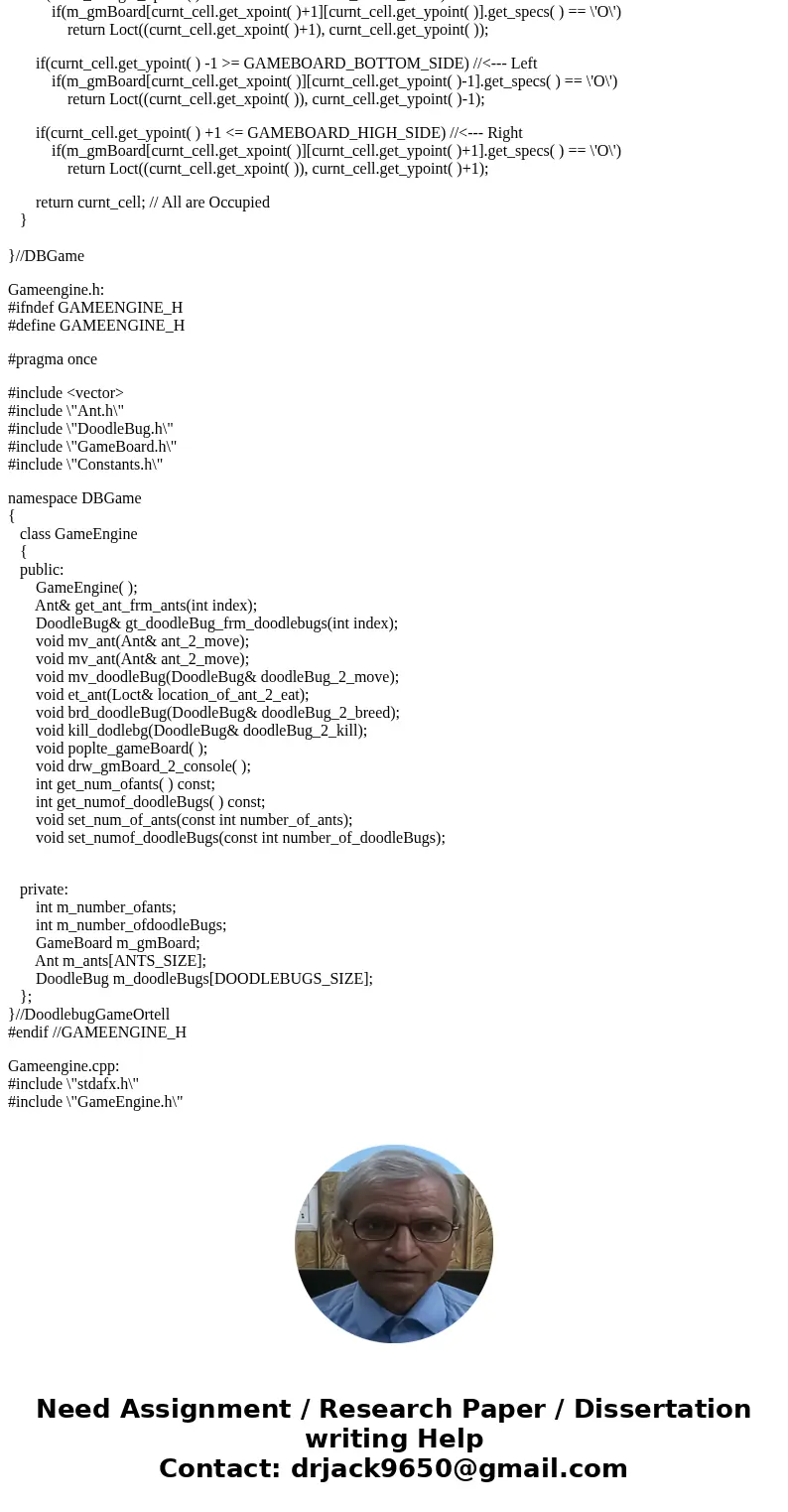 Using C++ you will use cellular automata to create a 2D predator–prey simulation in your program. The preys are ants and the predators are doodlebugs. These cri Using C++ you will use cellular automata to create a 2D predator–prey simulation in your program. The preys are ants and the predators are doodlebugs. These cri