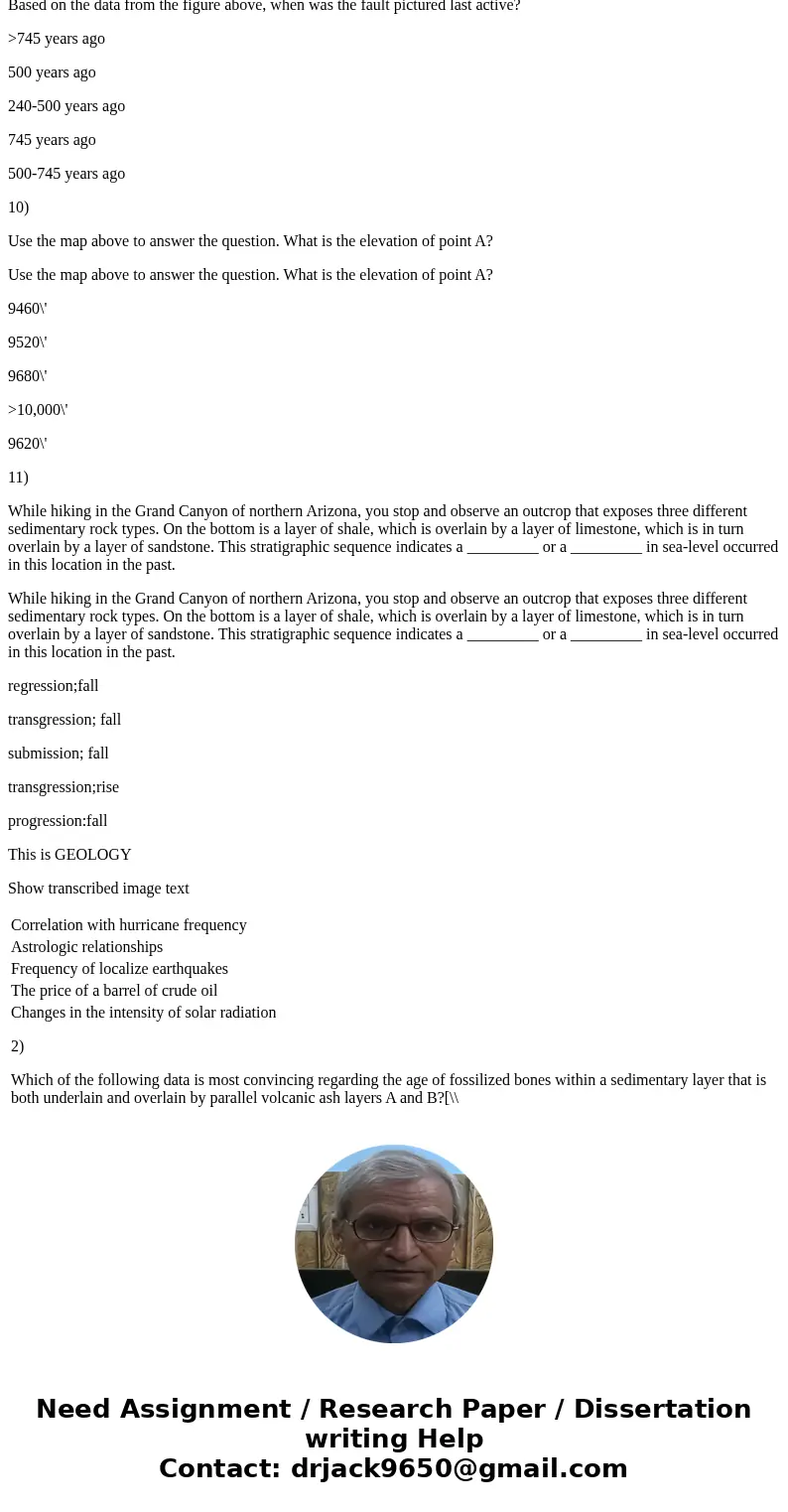 Volcanic eruptions affect many populated areas. Which of the following pieces of evidence would a geologists use to predict future eruptions? Correlation with h
